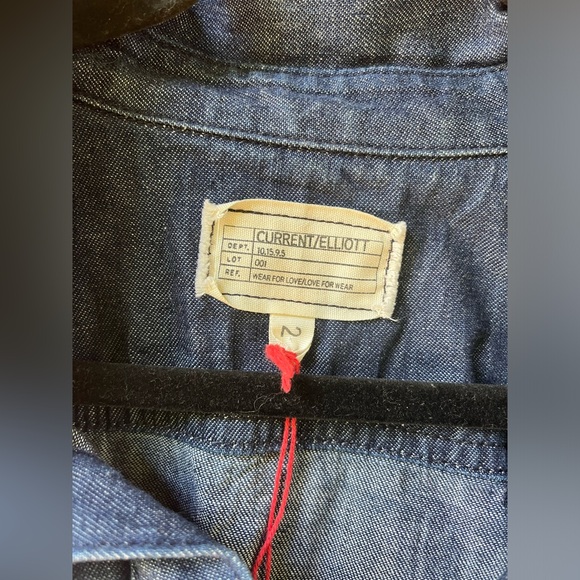 Current/Elliott Knee Length Denim Button Down Dress Size 2 - Picture 3 of 7